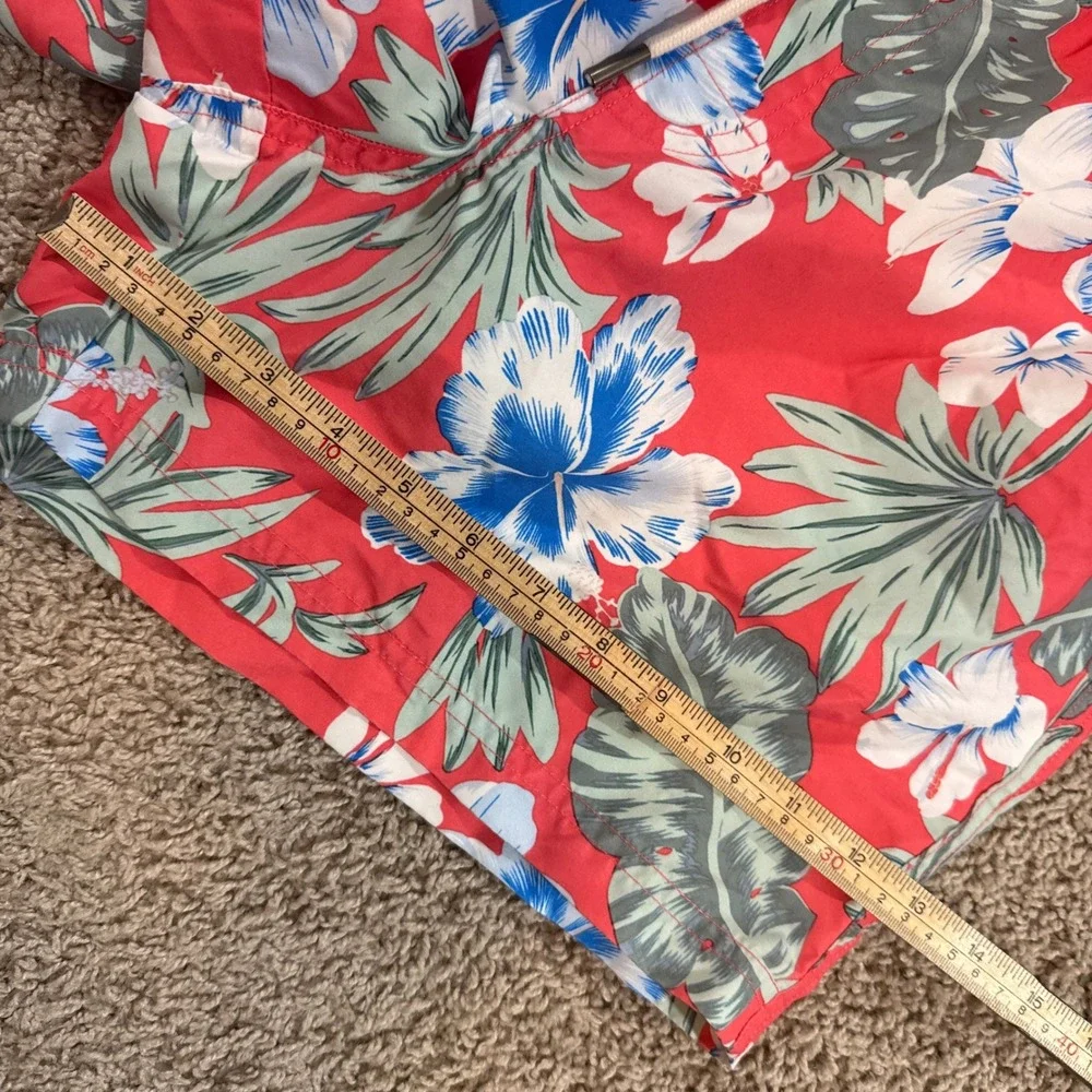 American Eagle Swim Trunks Mens Medium Red Tropical Floral Board Shorts VGC